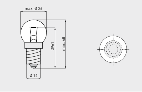 Лампа накаливания Dr. Fischer 30V 15W E14