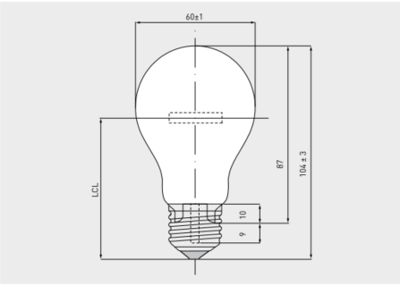Лампа накаливания Dr. Fischer 235V 75W klar E27 107mm 