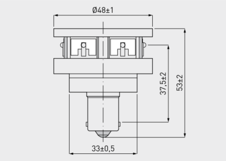 Лампа сигнальная Dr. Fischer 12V 2W BA15s gelb