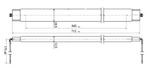 Лампа ультрафиолетовая Heraeus GF 80/65 45002905 