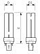 Лампа люминесцентная LightBest LBL D 71017 18W 3000K G24d-2 (Dulux D 18W/31-830 G24d-2)