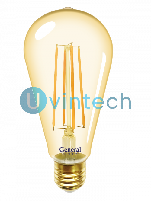 Лампа филаментная General GLDEN-ST64S-13-230-E27-2700 Золотая