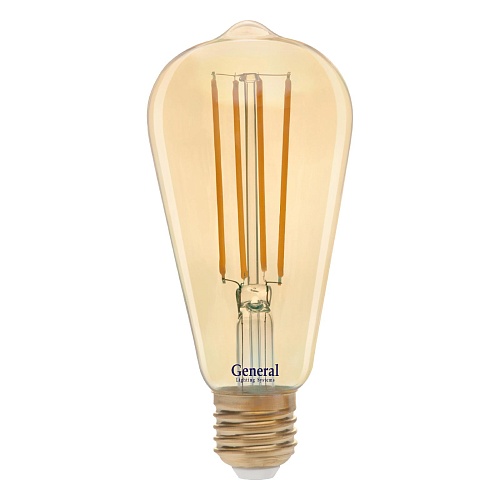 Лампа филаментная General GLDEN-ST64S-DEM-13-230-E27-2700 Золотая