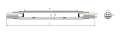 Лампа амальгамная LightBest GPHHVA 1554T10L/4P 620W 6,0A (UVLEE 32700)